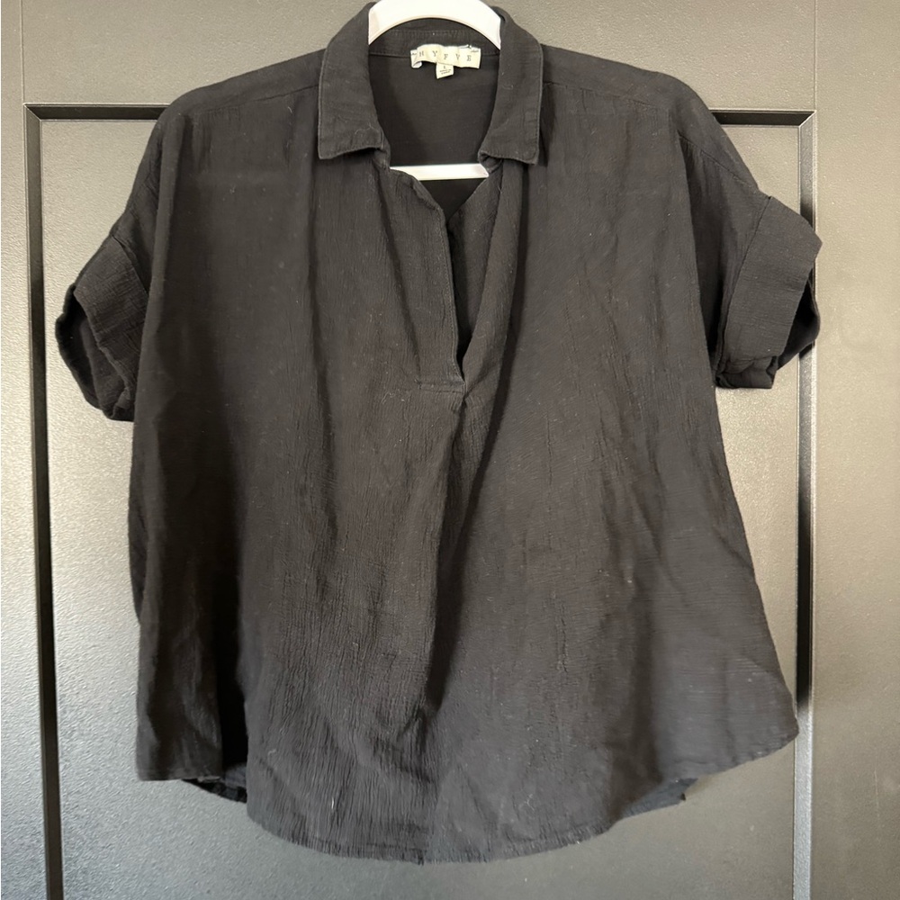 Black Short Sleeve Blouse